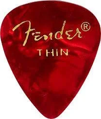 FENDER #0980351709 Red Moto Thin Picks 12 Pk