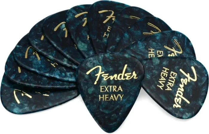 Fender 351 Premium Guitar Picks – Extra Heavy Ocean Turquoise 12-pack