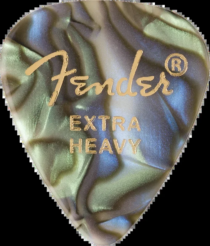 Fender 351 Shape Premium Picks, Extra Heavy, Abalone, 12 Count