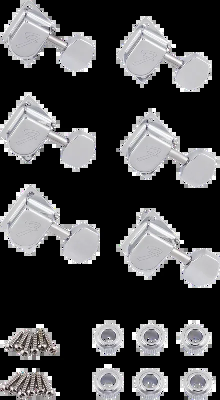 Fender 70s “F” Style Stratocaster®/Telecaster Tuning Machines Chrome (6)