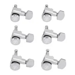 Fender In-Line Locking Staggered Tuning Keys for Stratocaster and Telecaster – Polished Chrome (Set of 6)
