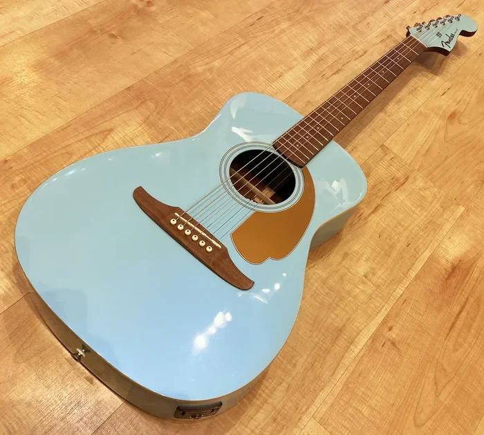 Fender Malibu Player Acoustic Electric Guitar Aqua Splash
