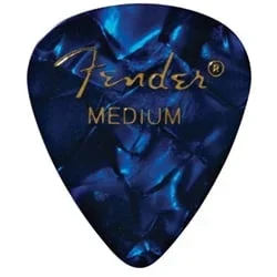 Fender Premium Celluloid Picks, 351 Shape – Medium, Blue Moto, 12-Pack