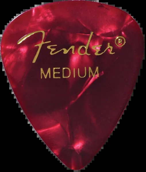 Fender Premium Celluloid, Red Moto, 351 Shape, Medium, 12 Count