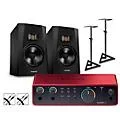 Focusrite Scarlett 2i2 4th Gen With Adam Audio T-Series Studio Monitors (Stands & Cables Included) T7V