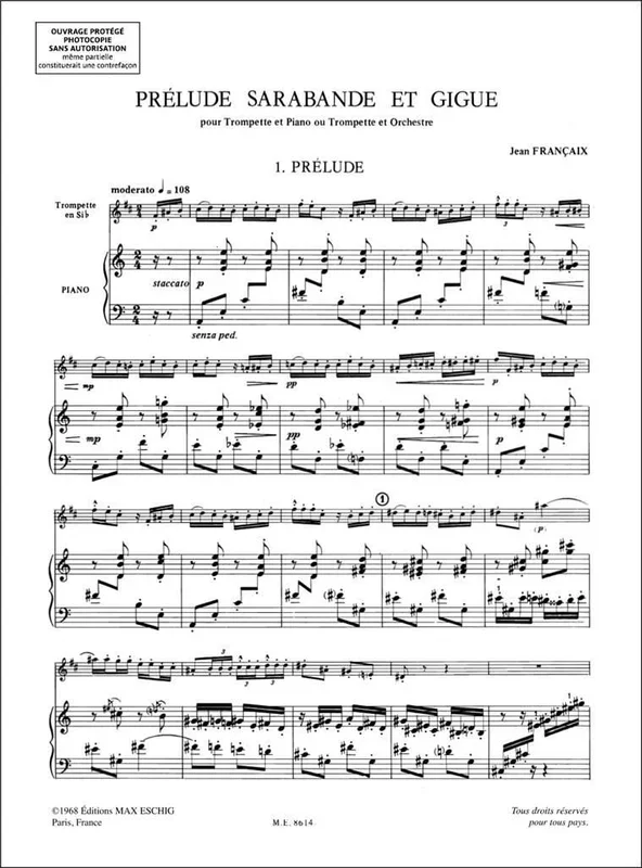 Françaix: Prelude, Sarabande & Gigue