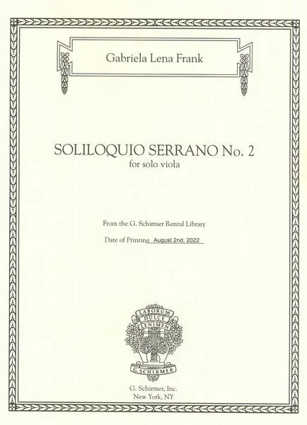 Frank: Soliloquio Serrano No. 2