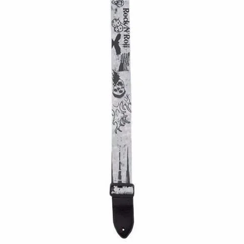 Fretz Woven Natural Cotton Guitar Strap (Skull & Dice)