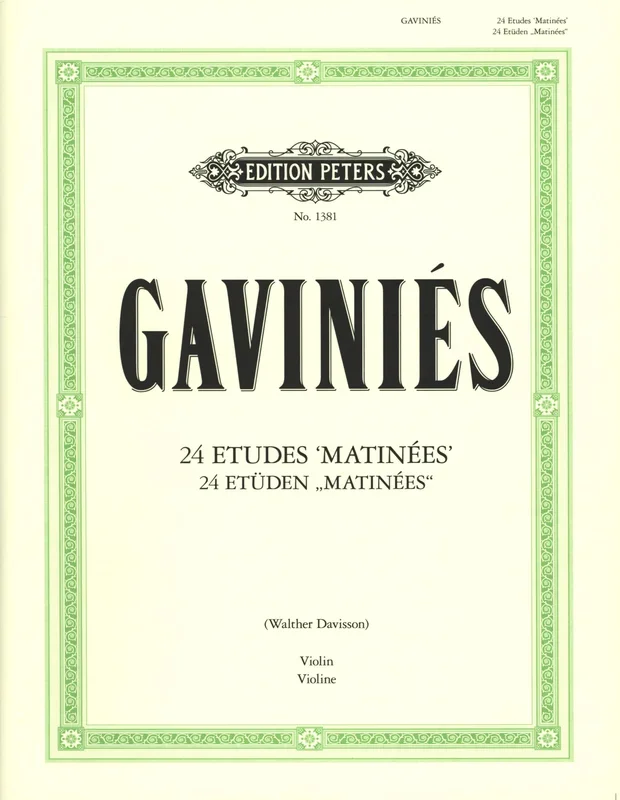 Gaviniés: 24 Etudes “Matinées “