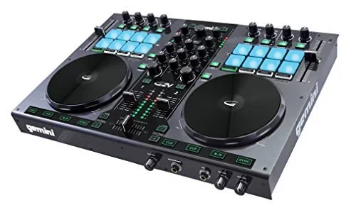 Gemini Sound G2V Professional Audio Interface 2-Channel MIDI Mappable Virtual DJ Controller Deck