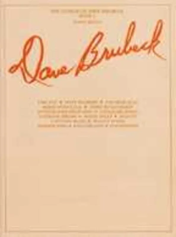 Genius Of Dave Brubeck Book 1