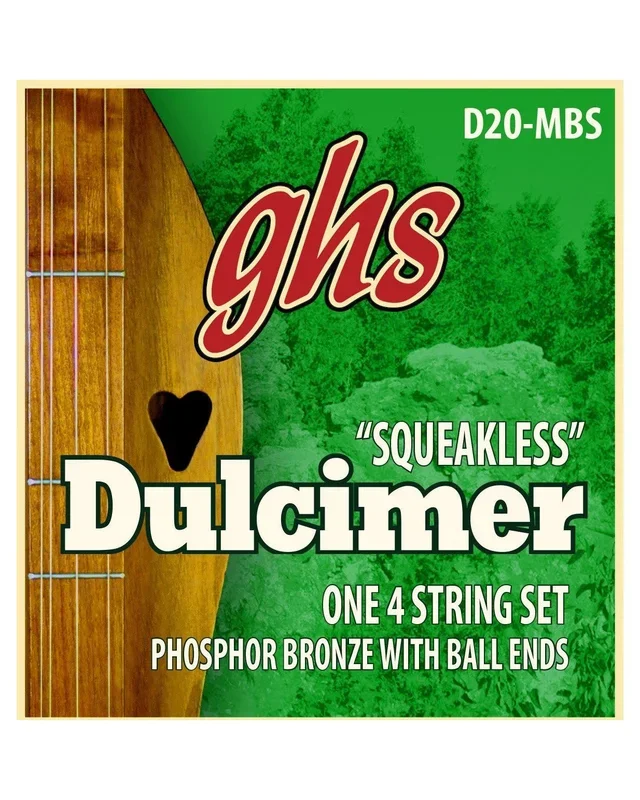 GHS D20-MBS Ball-End Plain/Phosphor Bronze Squeakless Lap Dulcimer Strings