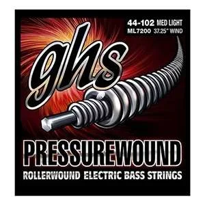 GHS M7200 Pressurewound Medium 4-String Bass Strings (37.25″ winding)