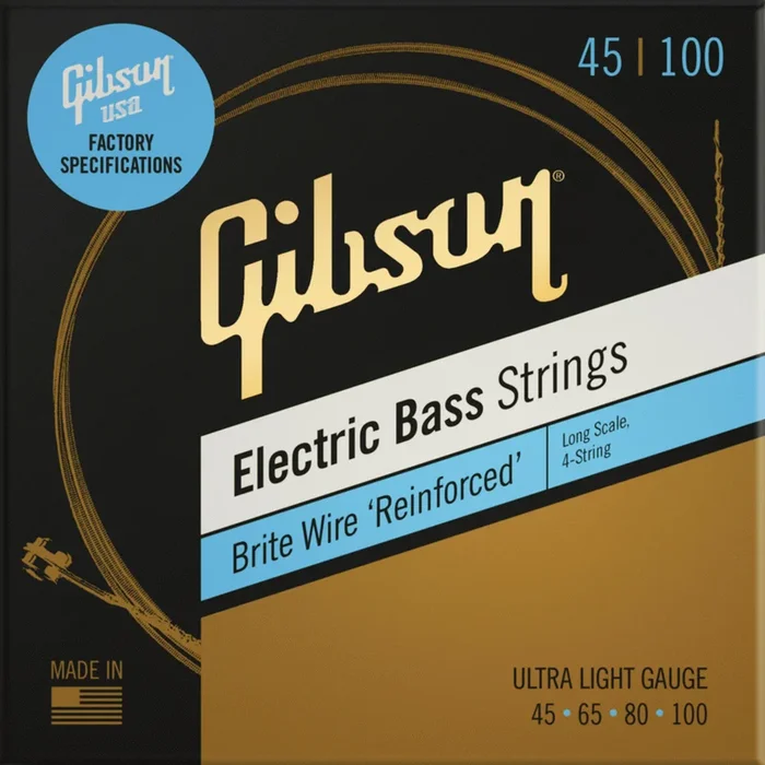 Gibson Brite Wire Bass Guitar Strings Long Scale Ultra Light 45-100 – SBG-LSUL