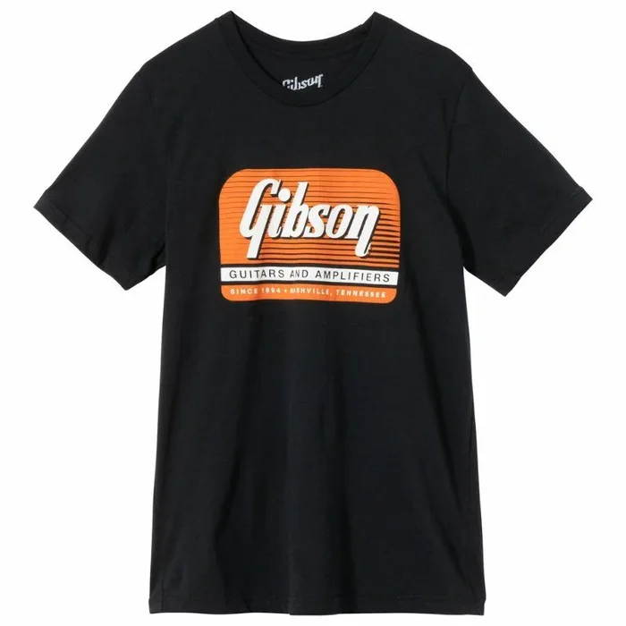 Gibson Guitars and Amplifiers Black Tee Shirt 2XL