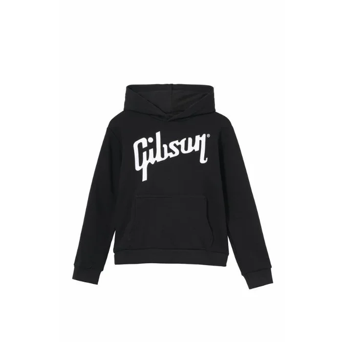 Gibson Kid’s Logo Pullover Hoodie Black XS 60% Cotton 40% Polyester