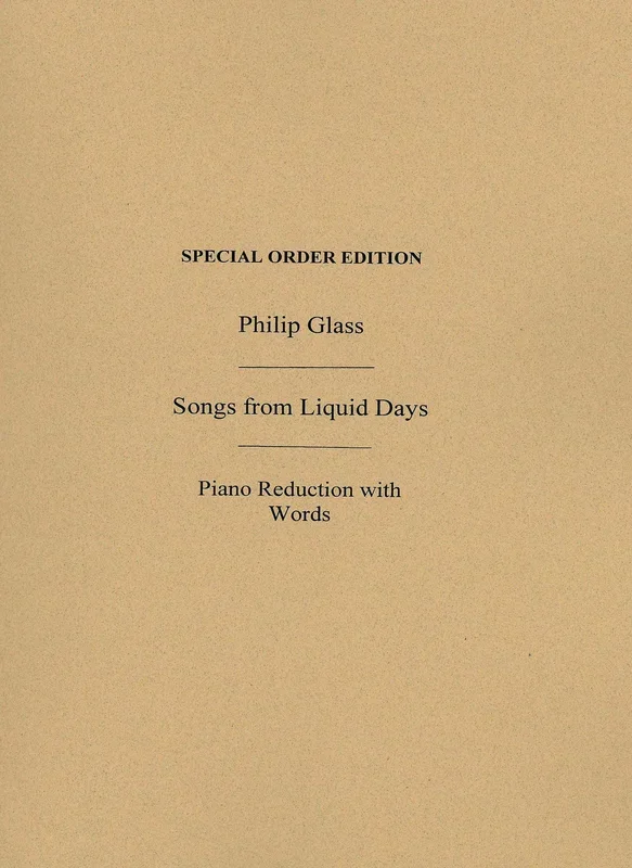 Glass: Songs from Liquid Days