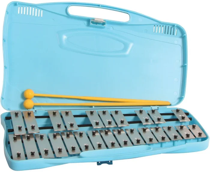 Glockenspiel – 25 Bars Beaters Included Blue Case, Mano Percussion