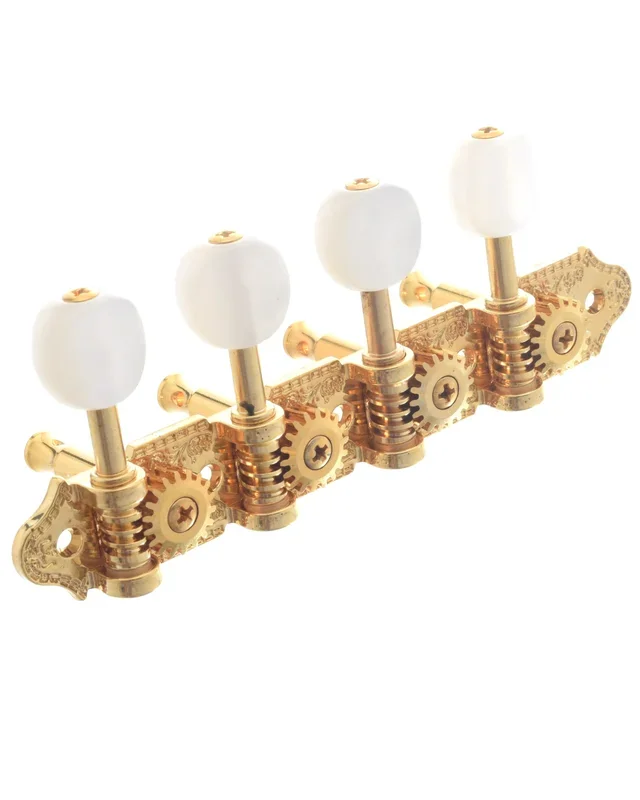 Grover A-Style Mandolin Tuners, Gold Finish with with Pearloid Buttons