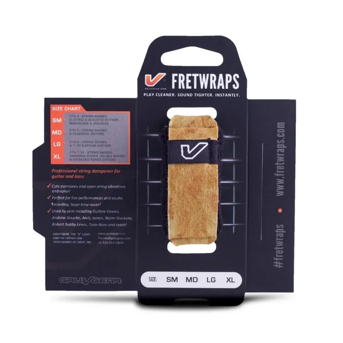 Gruv Gear FretWraps Wood “Maple” Guitar String Muters/Dampeners 1-Pack (Medium)