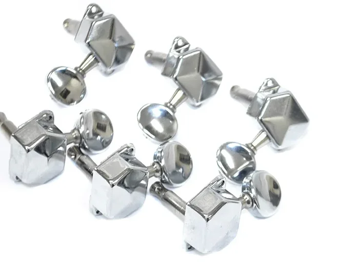 GT Electric Guitar Covered Tuning Machines in Chrome Finish (6-inline)