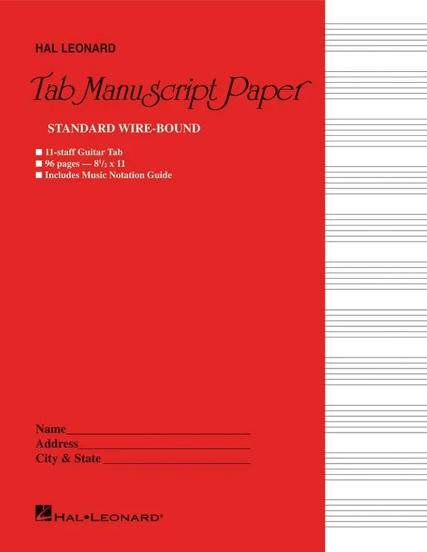 Guitar Tablature Manuscript Paper – Wire-Bound