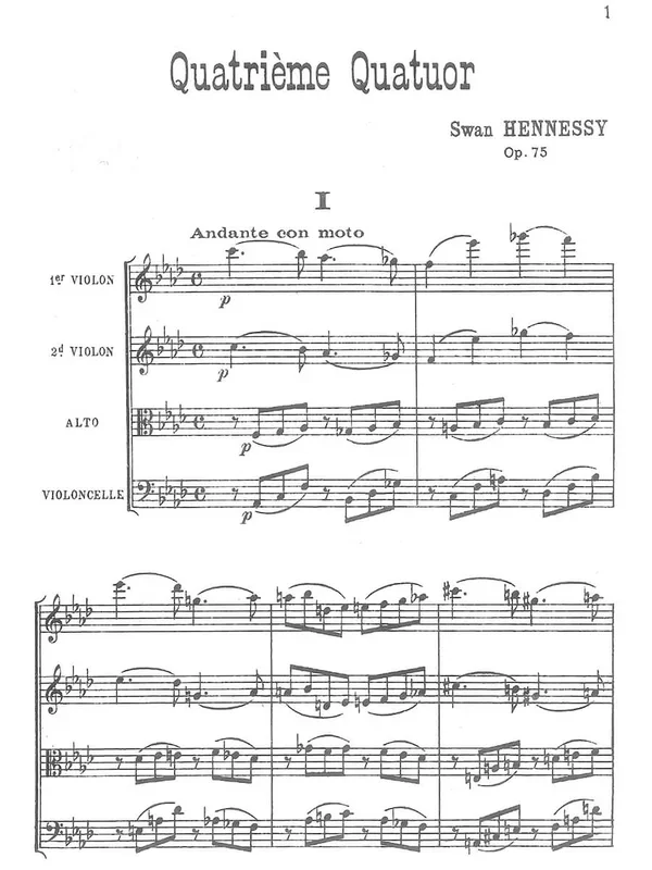 Hennessy: String Quartet No. 4, Op. 75