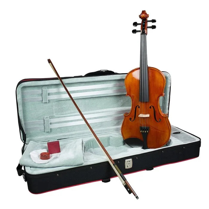 Hidersine Piacenza 15.5″ Viola Outfit with Case, Bow, Rosin, Ebony Fingerboard