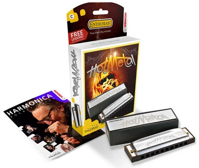 Hohner Enthusiast Series Hot Metal Harmonica in the Key of G
