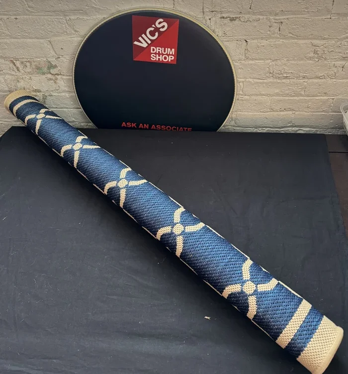Holy Drums Curated Drum Rug, Navy/Beige, 4’x5.5′