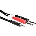 Hosa CMP-153 Stereo Y-Cable Mini Male – Two 1/4″ Mono Males 3 ft.