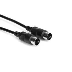Hosa MID-305BK MIDI Cable – Black 5ft