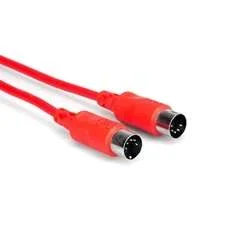 Hosa MID-310RD MIDI Cable – Red 10ft
