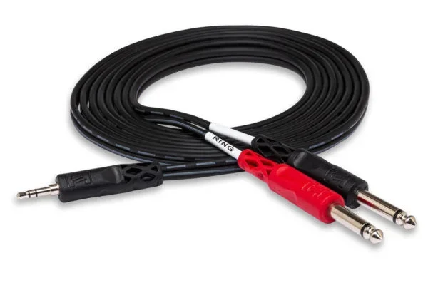 Hosa Stereo Breakout 3.5mm TRS to Dual 1/4″ TS 10′ (CMP-159)