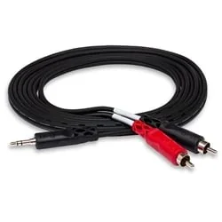 Hosa Stereo Breakout Cable 3.5 mm TRS to Dual RCA – 3 ft