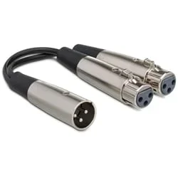 Hosa Y Cable Dual XLR3F to XLR3M – 6 in