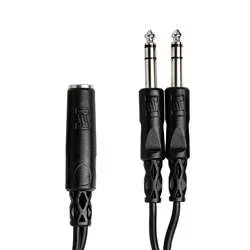 Hosa YPP-308 Y-Cable – 1/4in TRS (F) to Dual 1/4in TRS (M)