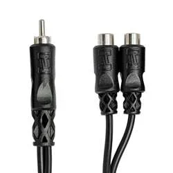 Hosa YRA-104 Y-Cable – RCA (M) to Dual RCA (F)