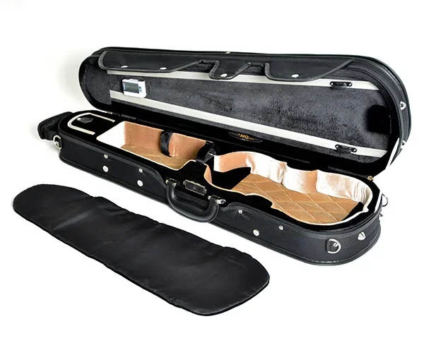 HQ Shaped Violin Case- Lightweight Pro Black/Tan