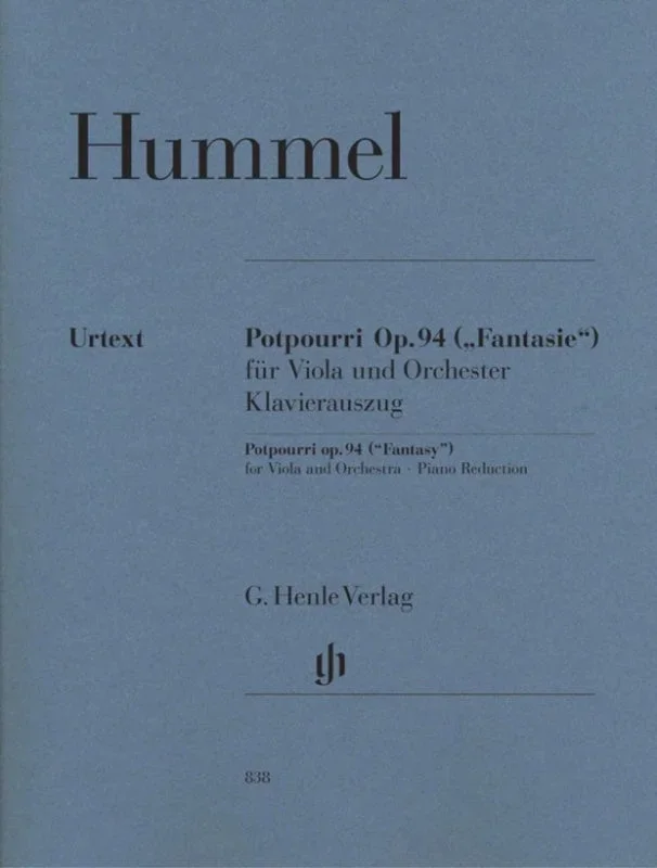 Hummel: Potpourri Op 94 Viola & Piano