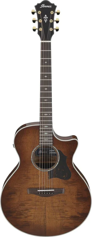 Ibanez AE340FMHMHS Acoustic Guitar Mahogany Sunburst High Gloss w/ Pickup & Cutaway
