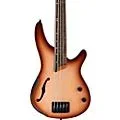 Ibanez Bass Workshop SRH505F Fretless 5-String Electric Bass Flat Natural Browned Burst