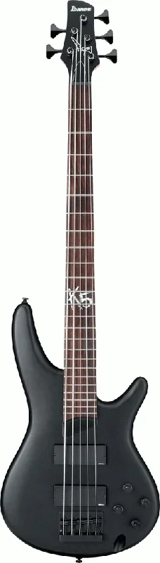 Ibanez K5 BKF Fieldy Electric 5-String Bass (Black Flat)