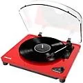 ION LP Wireless Streaming Turntable Candy Apple Red