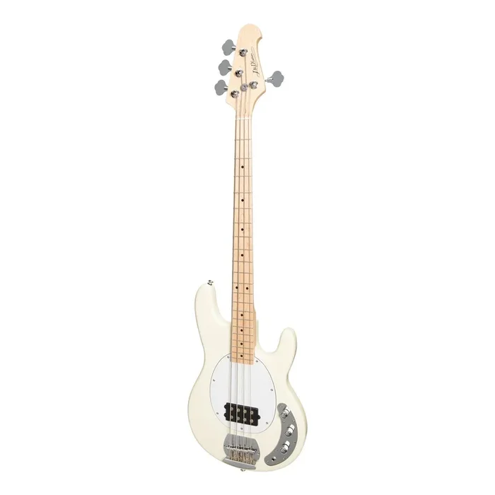 J&D Luthiers 4-String MM-Style Electric Bass Guitar (Vintage White)