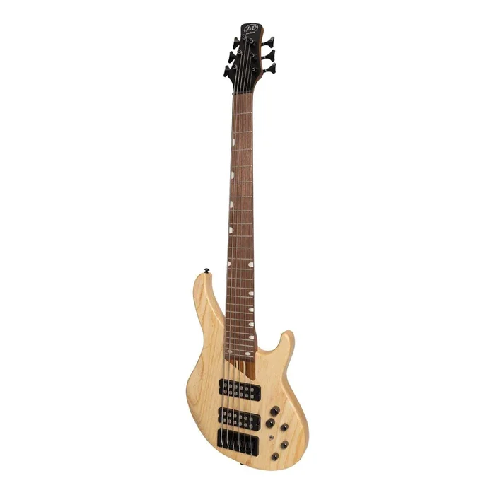 J&D Luthiers ’48 Series’ 6-String Contemporary Active Electric Bass Guitar (Natural Satin)