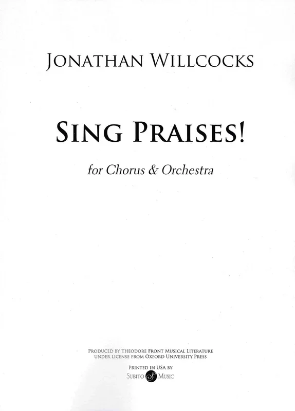 J. Willcocks: Sing Praises (Version for Orchestra)