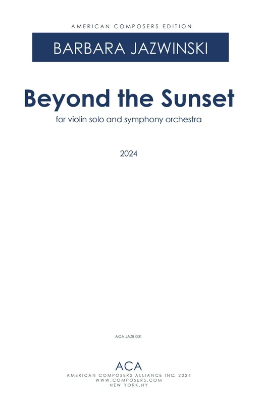 Jazwinski: Beyond the Sunset