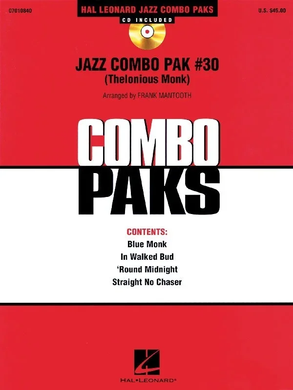 Jazz Combo Pak 30 (Thelonious Monk) W/CD Jzco (Music Score/Parts/CD)