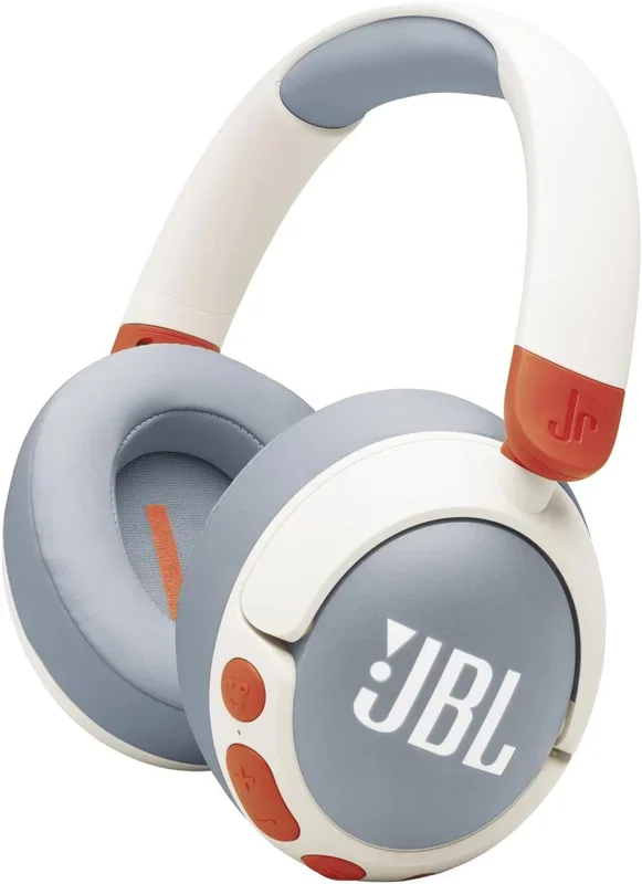 JBL Junior 470NC Wireless Over-Ear Noise Cancelling Kids Headphones Safe Sound (White)